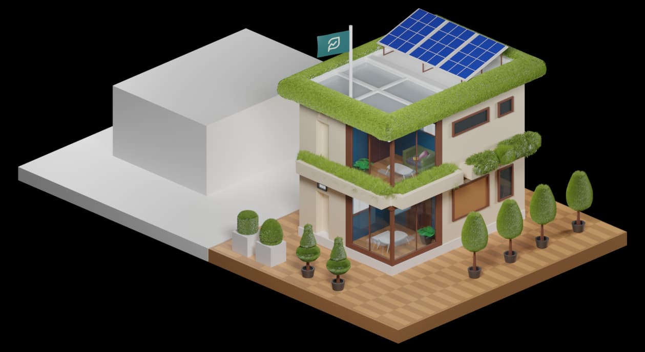 Ein mittleres Haus